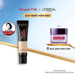 KEM NỀN CHE PHỦ CAO, KIỀM DẦU LÂU TRÔI VỚI 4% NIACINAMIDE L’OREAL PARIS 32H MATTE COVER FOUNDATION 30ml