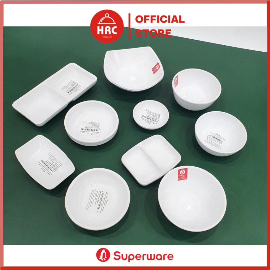 Chén Chấm Đựng phụ gia SUPERWARE Nhựa Phíp Melamine Superware thời thượng Màu Trắng