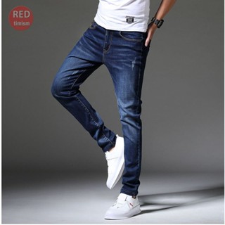 Quần Jeans Nam REDTIMISM Chất Bò Co Giãn Dáng Ôm Quần Bò Nam Slim Fit Chất Jean Mềm Mịn Cào Xước Nhẹ