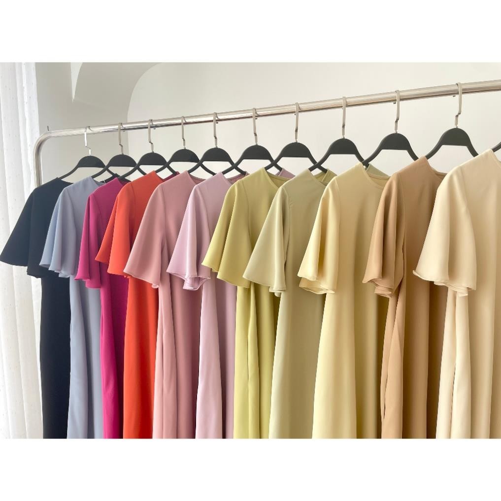 Đầm Váy Suông Nữ MYAN Thiết Kế Cổ Tròn Tay Xoè Rủ Chất Suôn Mềm Không Nhăn Màu Xanh Cốm, Đen Size S,M,L Vvn022311 | BigBuy360 - bigbuy360.vn