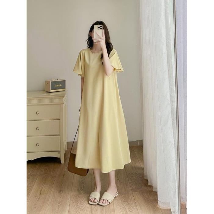 Đầm Váy Suông Nữ MYAN Thiết Kế Cổ Tròn Tay Xoè Rủ Chất Suôn Mềm Không Nhăn Màu Xanh Cốm, Đen Size S,M,L Vvn022311 | BigBuy360 - bigbuy360.vn