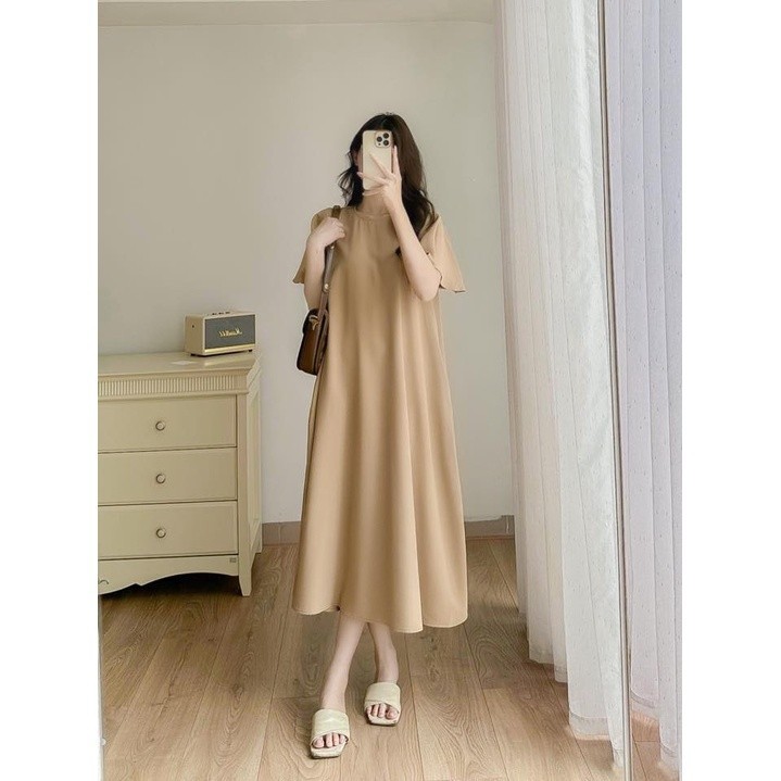 Đầm Váy Suông Nữ MYAN Thiết Kế Cổ Tròn Tay Xoè Rủ Chất Suôn Mềm Không Nhăn Màu Xanh Cốm, Đen Size S,M,L Vvn022311 | BigBuy360 - bigbuy360.vn