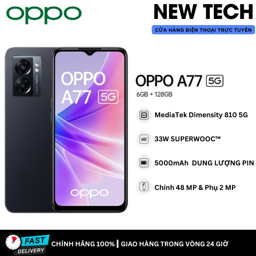 (CHÍNH HÃNG 100%) Điện thoại OPPO A77 4GB+4GB/128GB chính hãng - Sạc siêu nhanh 33W - Hàng nhập Nhật - Phiên bản quốc tế | BigBuy360 - bigbuy360.vn