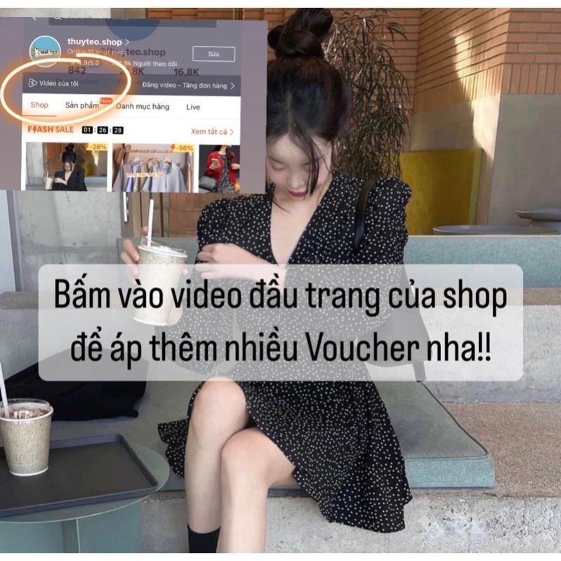 Váy hoa nhí dài tay CHẤM BI cổ chữ V xinh xắn | BigBuy360 - bigbuy360.vn