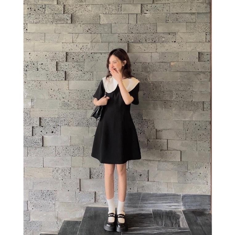 Váy phối cổ 2 lá dáng đứng siêu xinh phong cách Ulzzang-SinNa | BigBuy360 - bigbuy360.vn