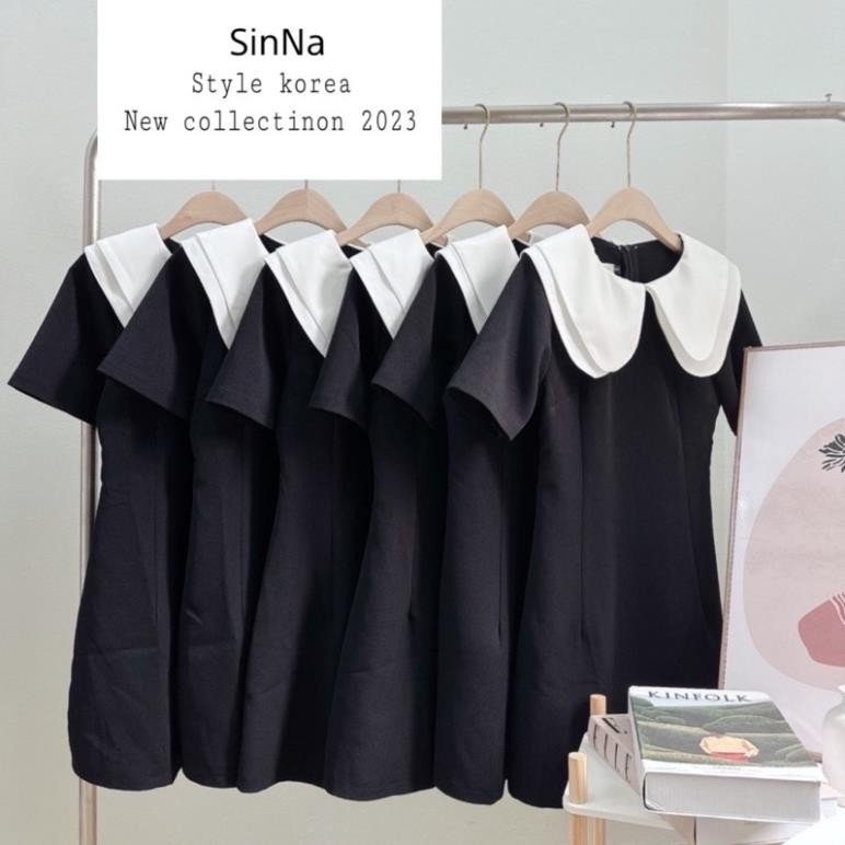 Váy phối cổ 2 lá dáng đứng siêu xinh phong cách Ulzzang-SinNa | BigBuy360 - bigbuy360.vn