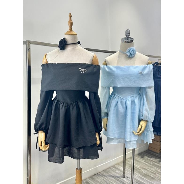 Váy thiết kế Wonder House, dáng coét chiết eo, ôm gọn,che khuyết điểm, trễ vai nữ tính - Lisa dress | BigBuy360 - bigbuy360.vn