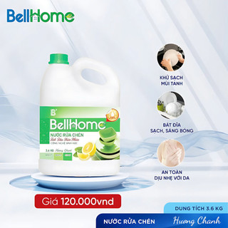 Nước rửa chén Bell Home công nghệ sinh học hương chanh 3,6KG