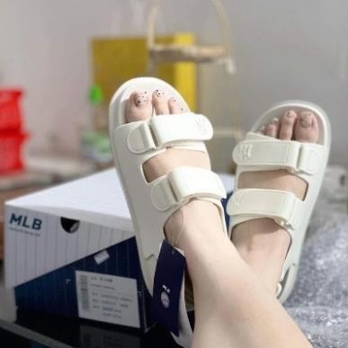 Dép sandal MLB bản cao cấp, Dép quai hậu mlb Nam Nữ bản cao cấp chất liệu da in 3D, full box hót 202
