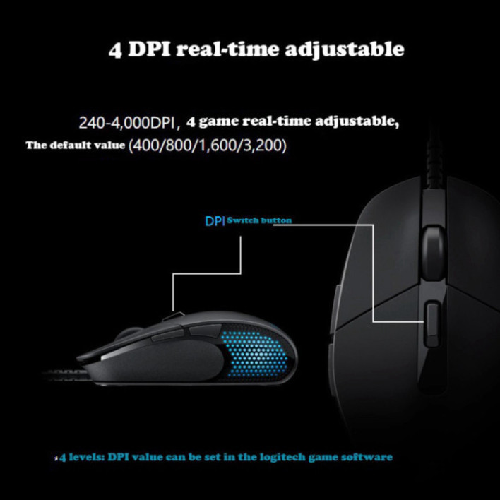 Chuột Chơi Game Có Dây Tốc Độ Cao Logitech G302 4000DPI 24H | BigBuy360 - bigbuy360.vn