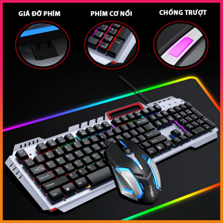 Combo bàn phím Giả Cơ + Chuột T-wolf Tf600 Usb Chuyên Game | BigBuy360 - bigbuy360.vn
