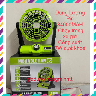 QUẠT TÍCH ĐIỆN ĐỂ BÀN CAO CẤP 2 IN 1, PIN SIÊU KHỎE 8400W DÙNG TRONG 20 GIỜ bảo hành 24 tháng