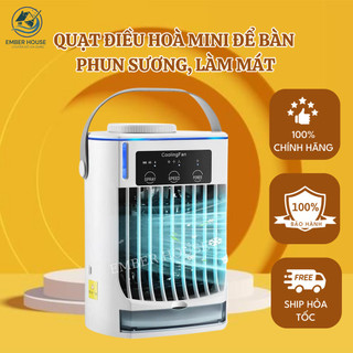 Quạt điều hoà để bàn Ember phun sương làm mát nhanh chóng, công suất cao 18W, 6 cấp độ gió, chứa 300ml