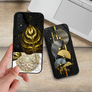 Ốp lưng kính cường lực Realme 7 / 7 Pro / 8 bộ hình 3D nghệ thuật mạ vàng sang trọng .