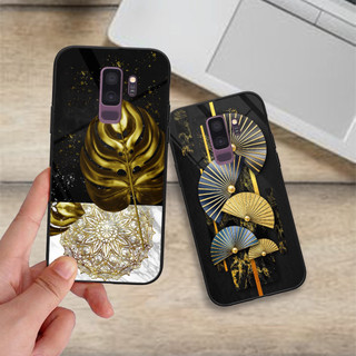 Ốp lưng kính cường lực Samsung S9 / S9 Plus / S9+ bộ hình 3D nghệ thuật mạ vàng sang trọng .
