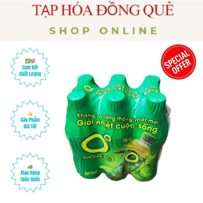 Một Lốc Nước Giải Khát Trà Xanh Không Độ 6 Chai x 455ml