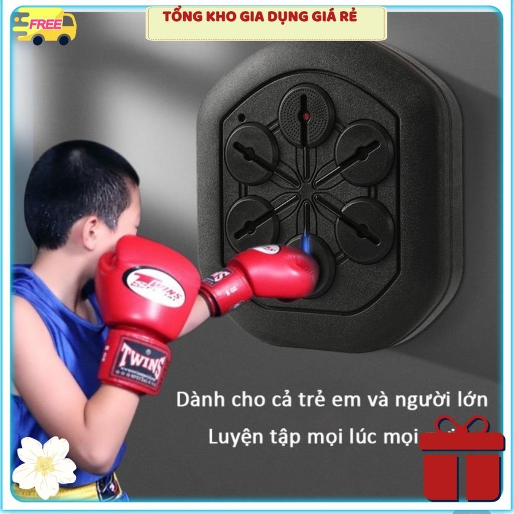 MÁY TẬP BOXING GẮN TƯỜNG TẠI NHÀ TÍCH HỢP ĐÈN VÀ BLOUTOOTH THEO NHẠC TIỆN DỤNG .