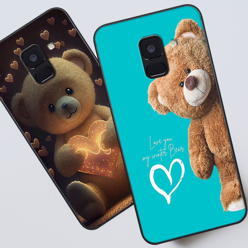 Ốp Samsung A6 2018 / A6 Plus / A6+ in hình ốp điện thoại gấu bear dễ thương