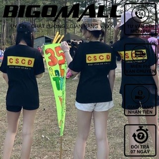 Áo thun tay lỡ nam nữ unisex Cuộc Sống Cô Đơn''CSCĐ'' BIGOMALL - Áo phông  freesize form rộng 65kg basic tshirt localbra