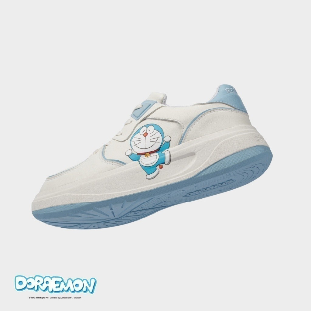 Giày Sneaker Nam Nữ SHONDO Classic 2 Doraemon Trắng Xanh, Êm Ái Thời Trang Thích Hợp Đi Học, Đi Chơi SND0330