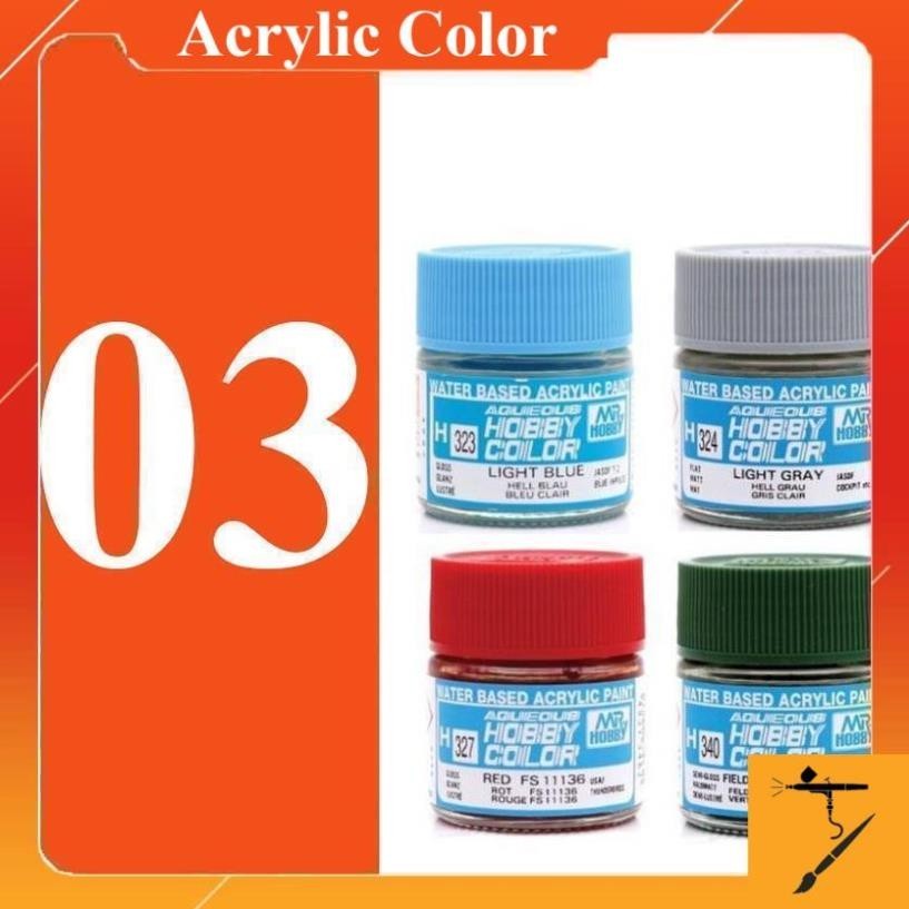 [ RẺ VÔ ĐỊCH ] Sơn mr hobby Acrylic (H301~H405) Acrylic H MBA03