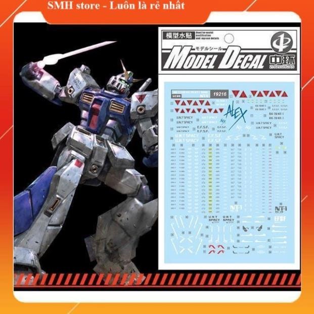 Decal nước cho mô hình MG 1/100 RX-78 NT-1 - 19216