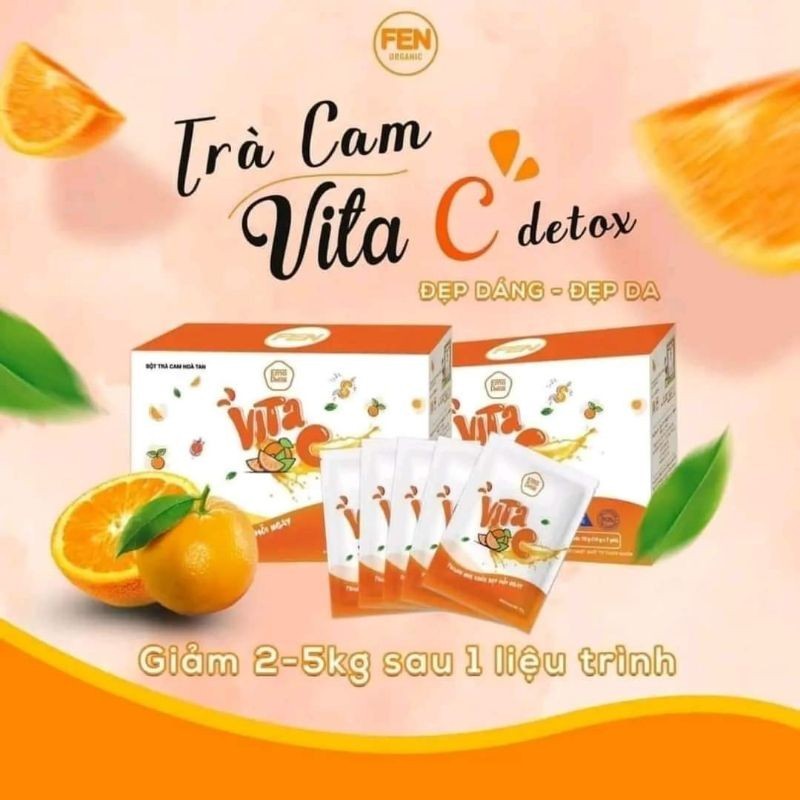 Giảm Cân Emo Detox Vị cam - giảm cân Emoslim 2 Hộp
