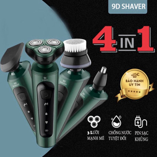 Máy cạo râu đa năng 9d shaver - máy cạo râu 4in1 cao cấp công nghệ chống nước ipx7