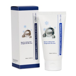 Sữa rửa mặt làm sạch và trắng da dành cho nữ-MIYAKO PREMIUM WHITE SNOW FOAM CLEANSER 100ml