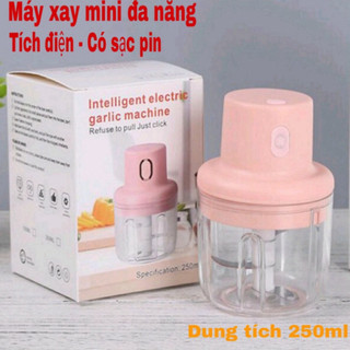 Máy Xay Tỏi Ớt Cầm Tay - Cối Xay Mini Sạc Điện Đa Năng ( tỏi hồng )