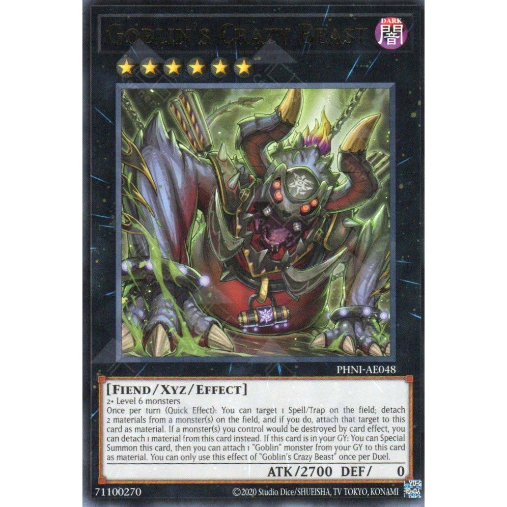 [ Bài Yugioh Chính Hãng ] PHNI-AE048 Goblin's Crazy Beast - Rare