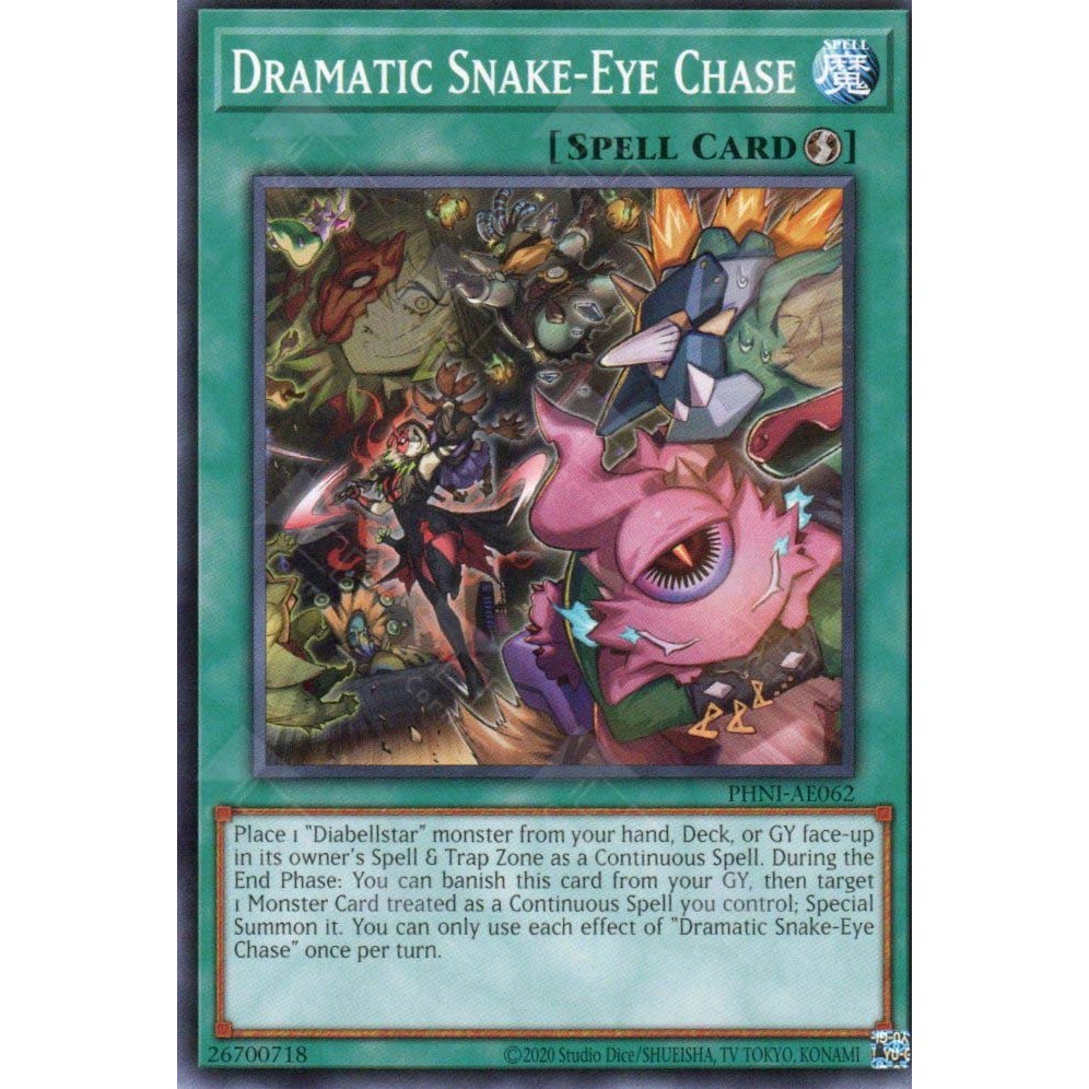 [ Bài Yugioh Chính Hãng ] PHNI-AE062 Dramatic Snake-Eye Chase - Common