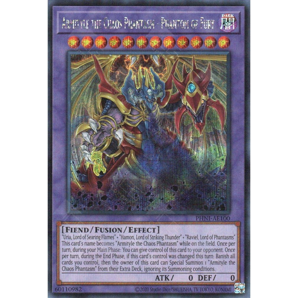 [ Bài Yugioh Chính Hãng ] PHNI-AE100 Armityle the Chaos Phantasm - Phantom of Fury