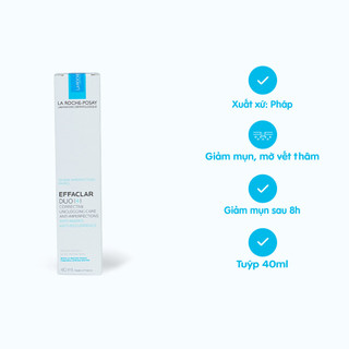 Kem hỗ trợ giảm mụn La Roche-Posay Effaclar Duo+ (40ml)