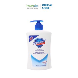 Nước rửa tay Safeguard tinh chất Pure White Liquid Hand Soap