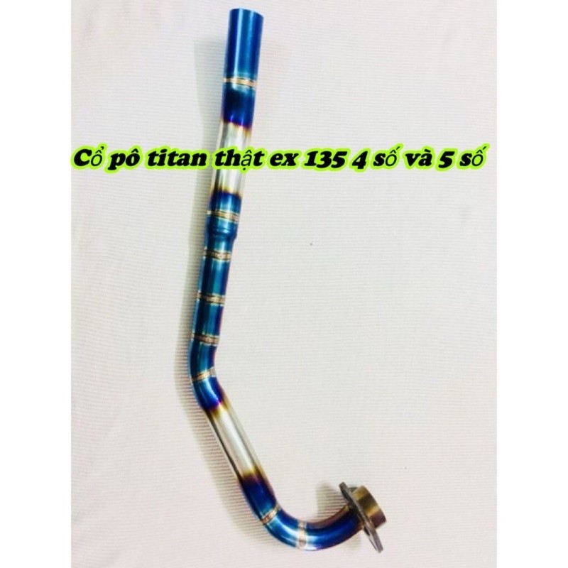 Cổ pô titan thật cực kì đẹp mắt cao cấp gắn ex 135 4 số và 5 số
