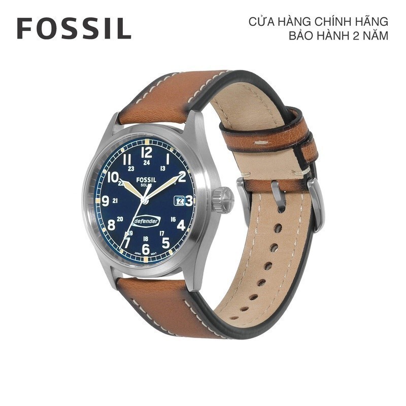Đồng hồ nam Fossil Defender dây da, mặt 40 MM, màu nâu, FS5975