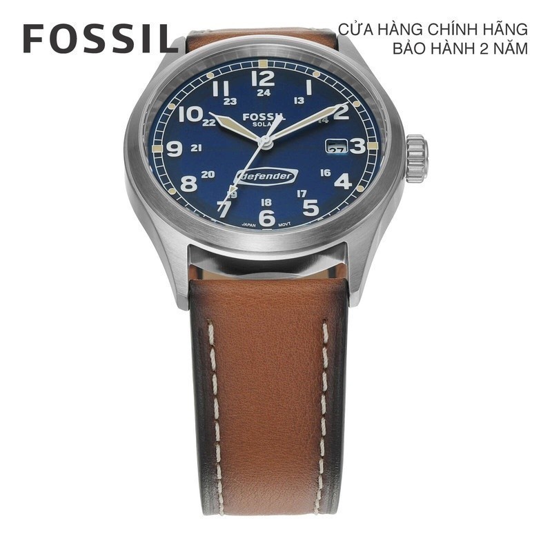 Đồng hồ nam Fossil Defender dây da, mặt 40 MM, màu nâu, FS5975