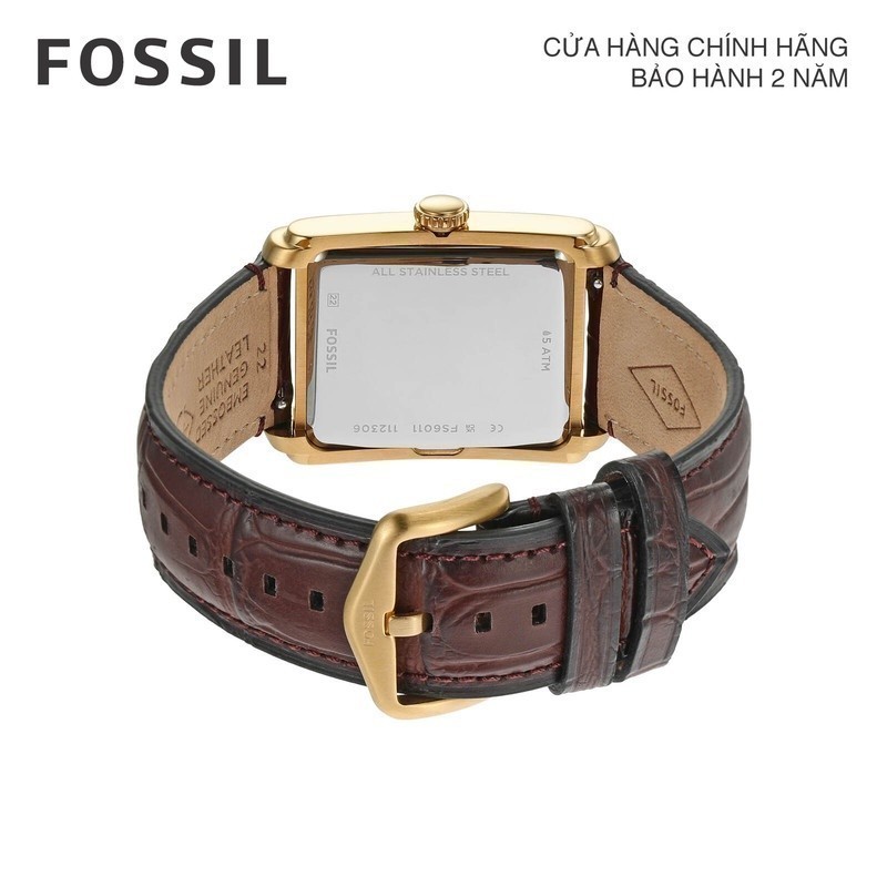 Đồng hồ nam Fossil Carraway dây da, mặt 30 MM, màu nâu, FS6011