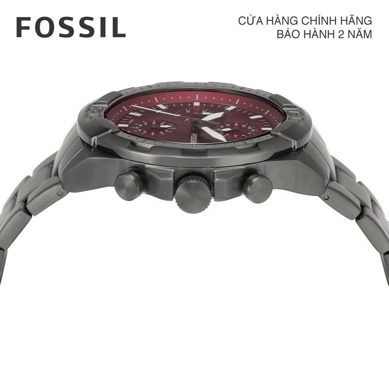 Đồng hồ nam Fossil Bronson dây kim loại, mặt 44 MM, màu khói, FS6017