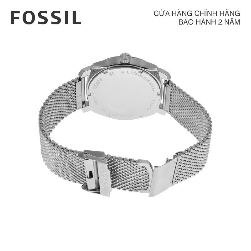 Đồng hồ nam Fossil Machine dây kim loại, mặt 42 MM, màu bạc, FS6014