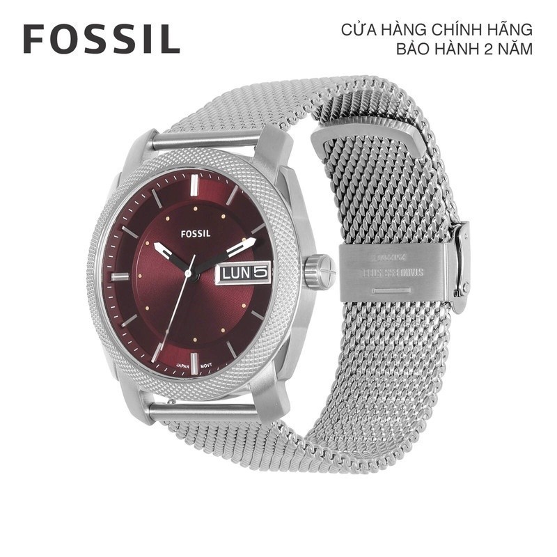 Đồng hồ nam Fossil Machine dây kim loại, mặt 42 MM, màu bạc, FS6014