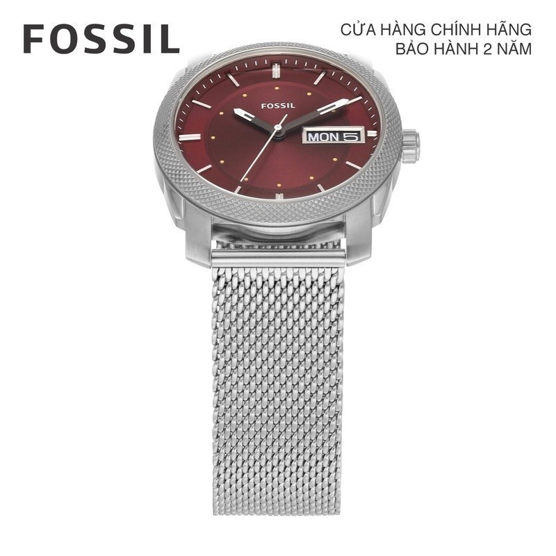 Đồng hồ nam Fossil Machine dây kim loại, mặt 42 MM, màu bạc, FS6014