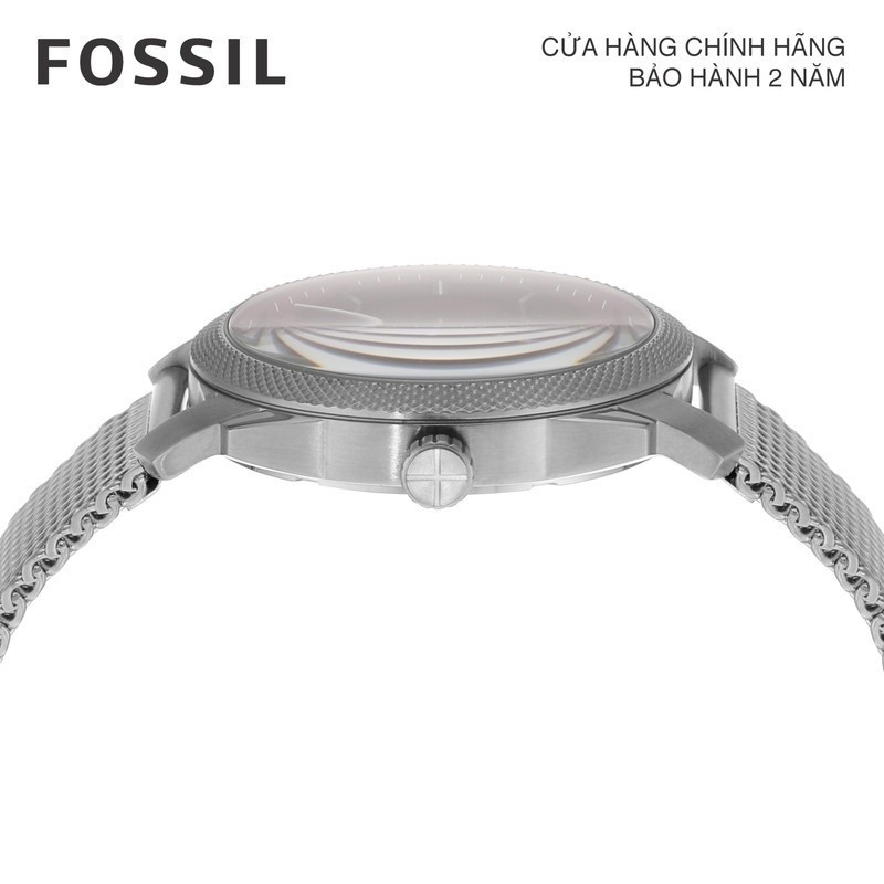 Đồng hồ nam Fossil Machine dây kim loại, mặt 42 MM, màu bạc, FS6014