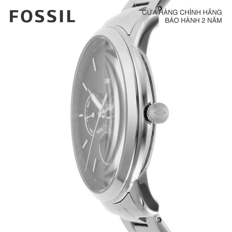 Đồng hồ nam Fossil Neutra Minimalist dây kim loại, mặt 42 MM, màu bạc, FS5907