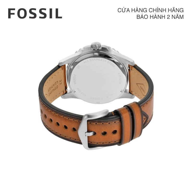 Đồng hồ nam Fossil Fossil Blue dây da, mặt 42 MM, màu nâu, FS5946