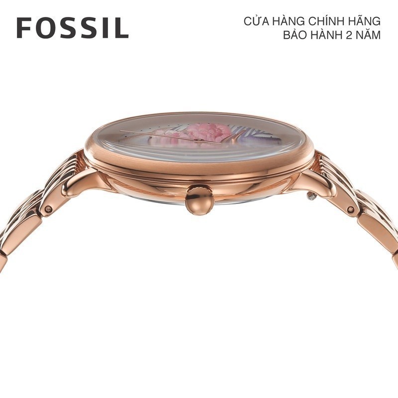Đồng hồ nữ Fossil Jacqueline dây kim loại, mặt 36 MM, màu vàng hồng, ES5275