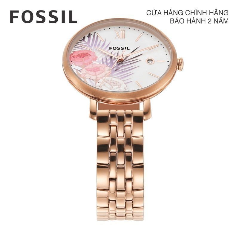 Đồng hồ nữ Fossil Jacqueline dây kim loại, mặt 36 MM, màu vàng hồng, ES5275