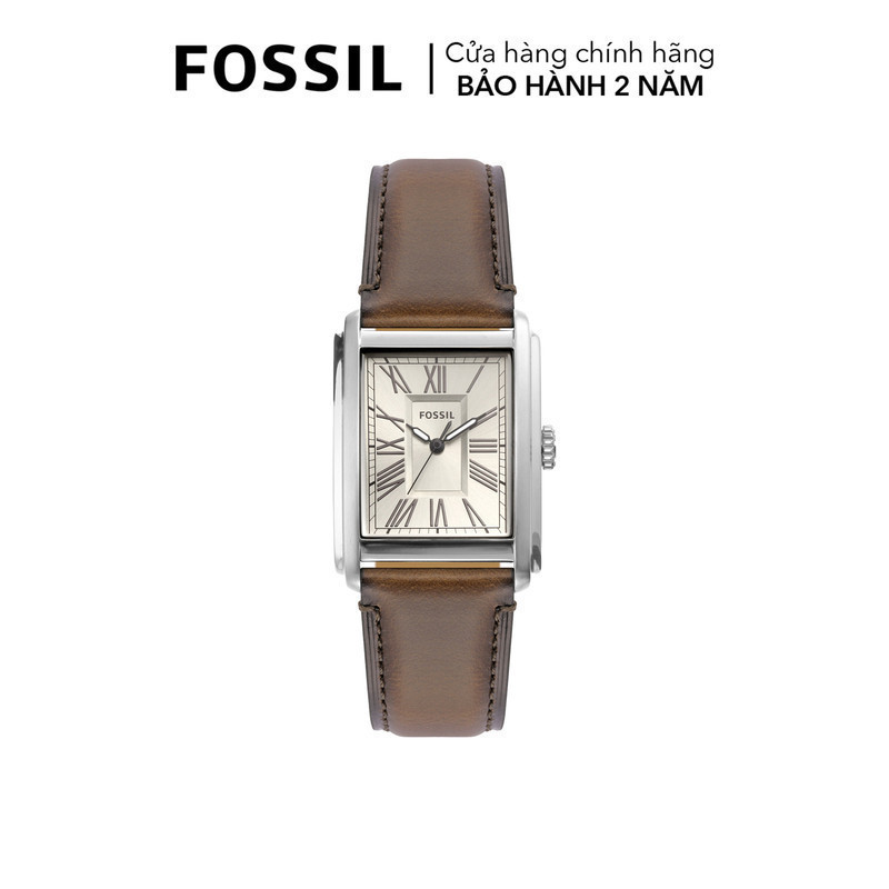 Đồng hồ nam Fossil Carraway dây da, mặt 30 MM, màu nâu, FS6012