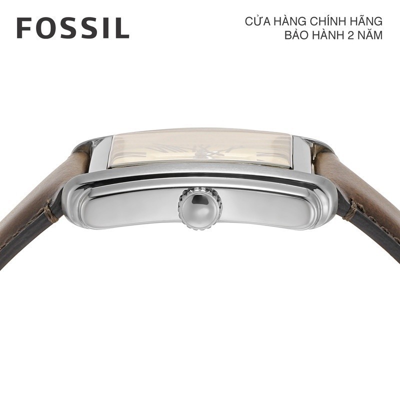 Đồng hồ nam Fossil Carraway dây da, mặt 30 MM, màu nâu, FS6012